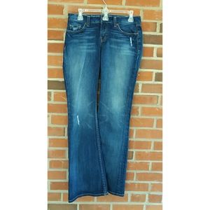 Women BKE Distressed Denim Blue Jean Pants